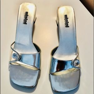 Unlisted By Kenneth Cole Silver Sandal Size 11M